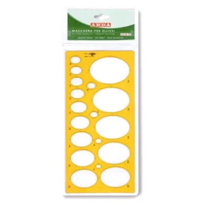 ARDA Maschera Ellissi 8/75 mm in Plastica 130X270 mm Arancio