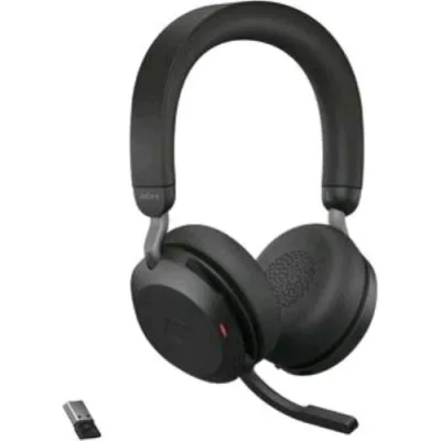 Jabra EVOLVE2 75 Cuffie Wireless Cuffie On-Ear Stereo Binaural 8 Microfoni- Ear-Cup - Bluetooth - 20 Hz a 20 kHz - Tecnologia Mems Microfono - Noise Canceling Black