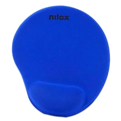 Nilox Ergonomic Mouse Pad Tappetino per Mouse Ergonomico Imbottito di Schiuma Alta Resistenza Blu
