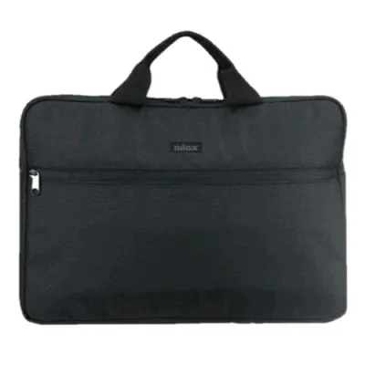Nilox Essential Borsa per Notebook da 15.6" in Poliestere 2 Scomparti con Tracolla Nero