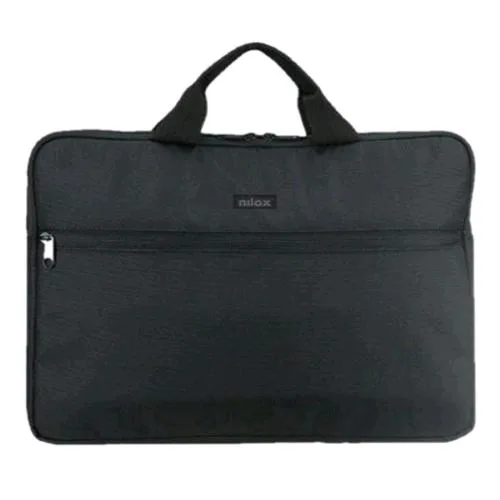 Nilox Essential Borsa per Notebook da 15.6" in Poliestere 2 Scomparti con Tracolla Nero