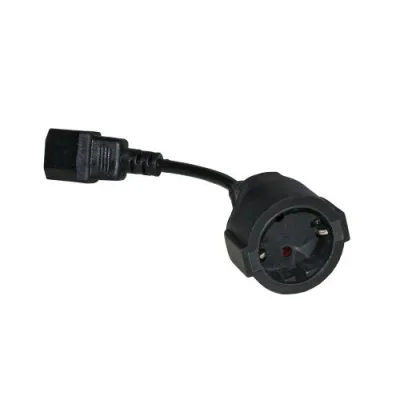 Digitus Adattatore Alimentazione Vde C14 Maschio /Schuko Femmina 15 cm Nero