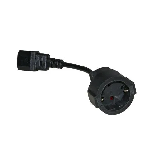 Digitus Adattatore Alimentazione Vde C14 Maschio /Schuko Femmina 15 cm Nero