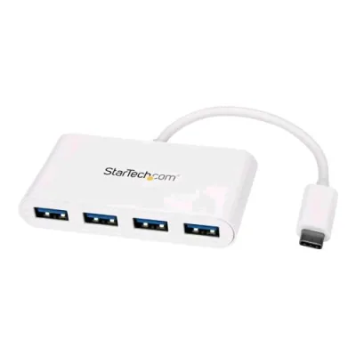 Startech HB30C4ABW Hub USB-C 4 Porte USB-A 3.0 Superspeed Alimentazione a Bus Desktop Bianco