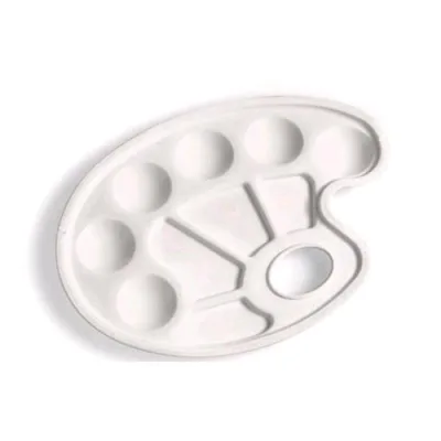 Lebez Tavolozza in Plastica 10 Scomparti 23X17 cm Col. Bianco
