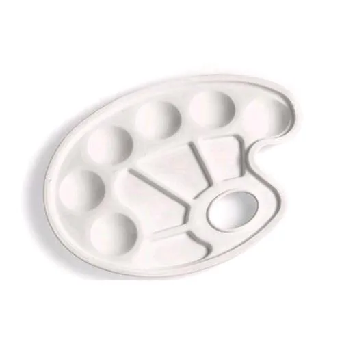 Lebez Tavolozza in Plastica 10 Scomparti 23X17 cm Col. Bianco