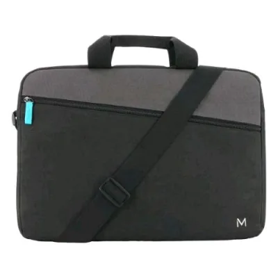 Mobiliscase The One Essential Borsa per Notebook da 14" in Poliestere Tasca Frontale con Tracolla Nero Grigio