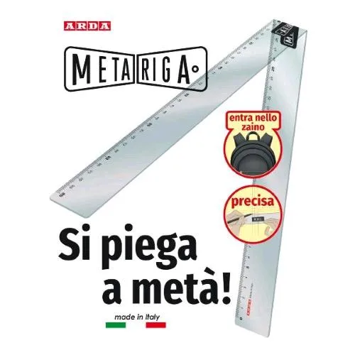 ARDA Metariga Riga in Plastica 60 cm Si Piega a Meta'