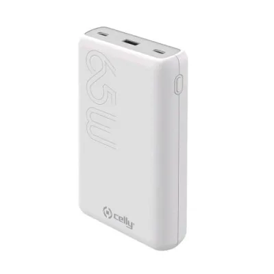 Celly Pro Power Power Bank 20.000mAh PD 65W USB-A + USB-C White