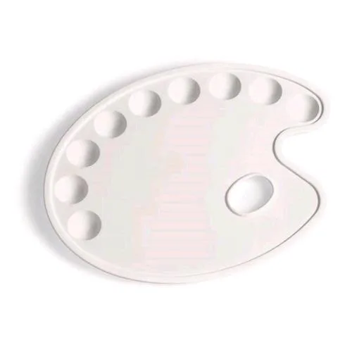 Lebez Tavolozza in Plastica 10 Scomparti 28X21.5 cm Col. Bianco