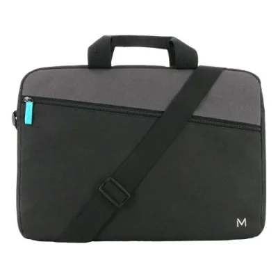 Mobiliscase The One Essential Borsa per Notebook da 16" Poliestere Tasca Frontale con Tracolla Grigio Nero