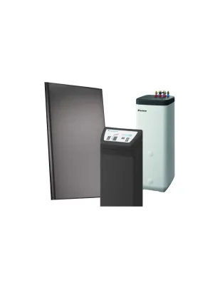 Kit Solaris drain-back con accumulatore di energia 500L 3xV21 tetto nero Daikin