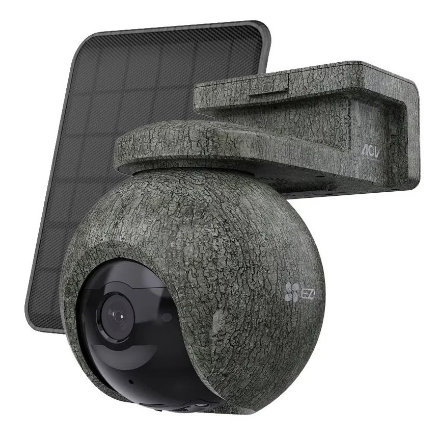 Ezviz EB8 Pro Ranger 4G Kit Telecamera 4K da Esterno Motorizzata a Batteria 4G Wi-Fi 6 + GPS Integrato Visione Notturna a Colori Difesa Attiva Rilevamento Intelligente Movimento Audio Bidirezionale + Pannello Solare 8 W Colore Camouflage