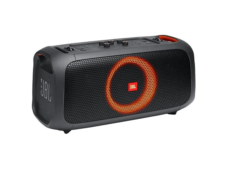 Jbl Partybox On-The-Go 2 Diffusore Party Wireless con Microfono 100 W Gioco di Luci Dinamico, 15 Ore di Autonomia, Resistenza IPX4, JBL Pro Sound e Connessione Multi-Speaker Auracast, Nero