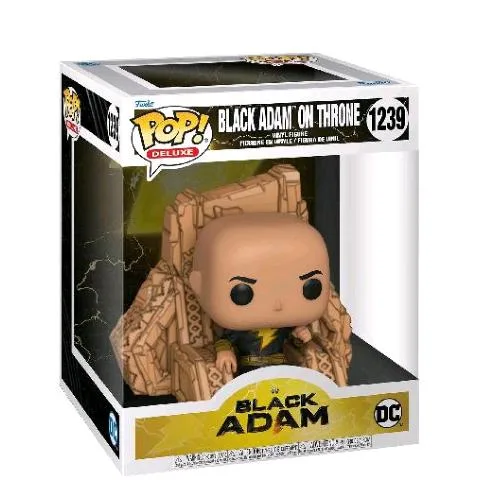 Funko Pop Deluxe Black Adam On Throne Figura in Vinile 9.5 cm da Collezione