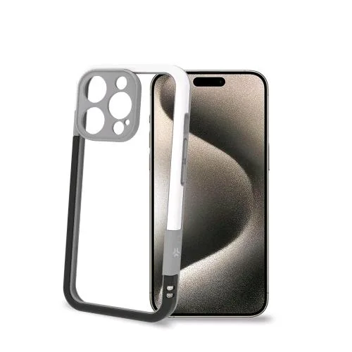 Celly Apple iPHONE 16 Pro Bumper in Tpu Black/White