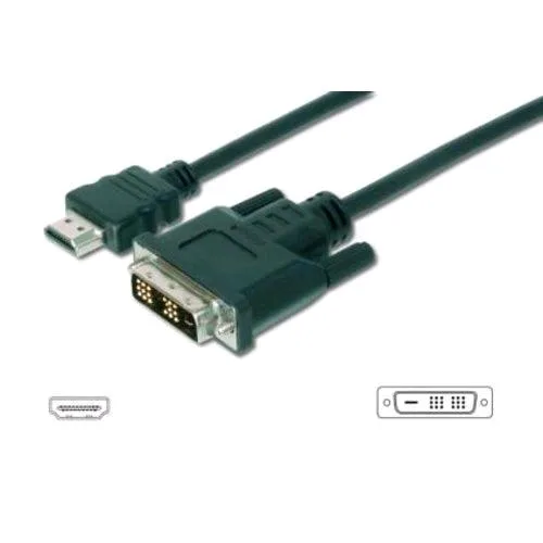 Digitus Cavo Adattatore da HDMI 19 Poli Maschio a DVI-D 18+1 Poli 3 m Nero