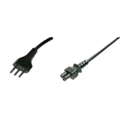 Digitus Cavo Alimentazione Spina Italiana Tripolare 10A a Presa Compaq Tripolare Iec 60320 C5 1.8m Nero