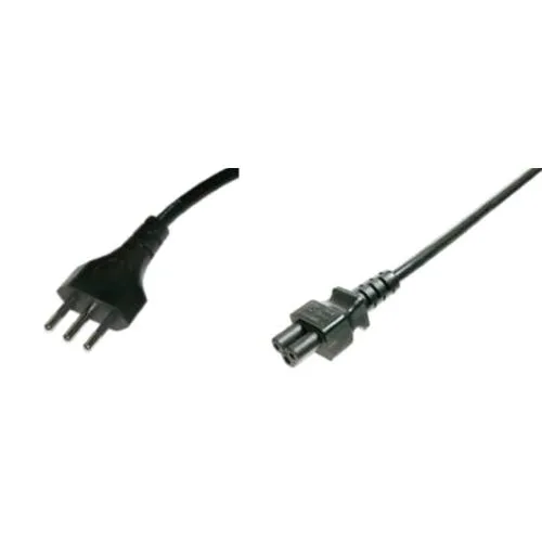 Digitus Cavo Alimentazione Spina Italiana Tripolare 10A a Presa Compaq Tripolare Iec 60320 C5 1.8m Nero