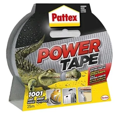 Pattex Power Tape Nastro Adesivo Multifunzione 50 mm x 25 m Grigio