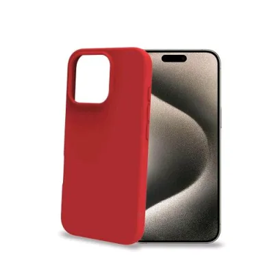 Celly Apple iPHONE 16 Pro Cover Cromo in Tpu Red
