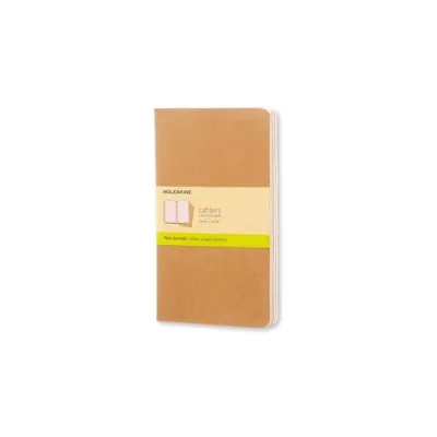 Moleskine Cahier Journal Kraft Brown Plain Quaderno 210 x 130 mm 80 Fogli Bianchi Col. Avana Conf 3 Pz.
