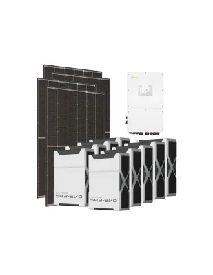 Kit fotovoltaico trifase 40040W inverter 40kW Solis litio 46.98kWh Weco EVO 5k3