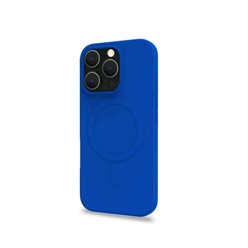 Celly Apple iPHONE 16 Pro Cover in Morbido Tpu Compatibile Magsafe Blue