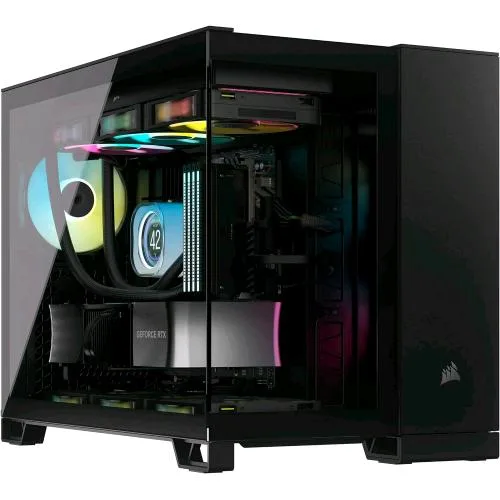 Corsair 2500X Mdi Tower Micro-ATX Pannello Laterale in Vetro Temperato minITX/mATX Nero
