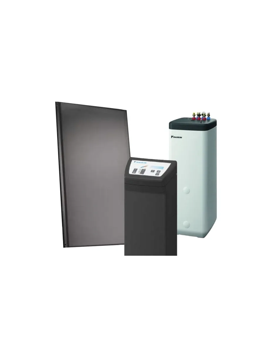 Kit Solaris drain-back con accumulatore di energia 500L 4xV26 tetto nero Daikin