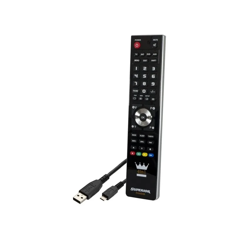 Superior Electronics Superior SUP012 Telecomando Universale per TV 4 in 1 Programmabile Sat DTT DVD Bluray HDD Hi-Fi Micro-USB