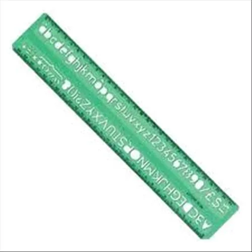 ARDA Normografo in Poliestere Altezza Caratteri 8 mm Verde