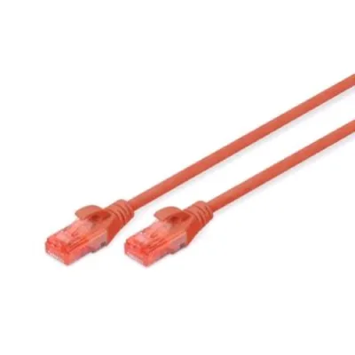 Digitus Cavo di Rete CAT.6 U/UTP Lshf Non Schermato 2 m Rosso