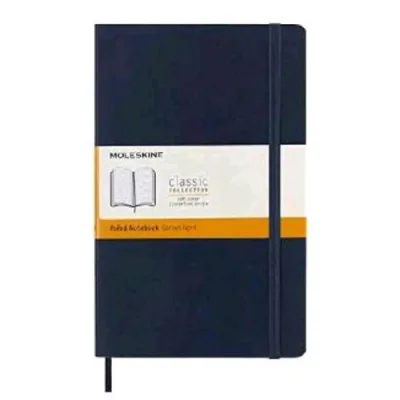 Moleskine Classic Notebook Taccuino Large 13X21 cm 192 Pagine a Righe Copertina Morbida con Elastico Blu