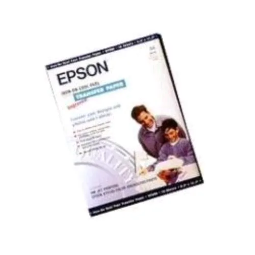 Epson Carta Fotografica Speciale Iron On per Stampa su Tessuto con Trasferimento Termico 210X297 mm 124g 10 Fogli Bianco