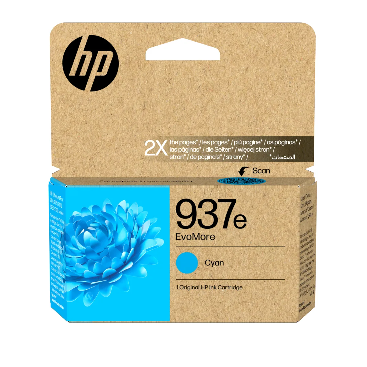 INK HP 937E CIANO OFFICEJET PRO 912 0 1650PAG