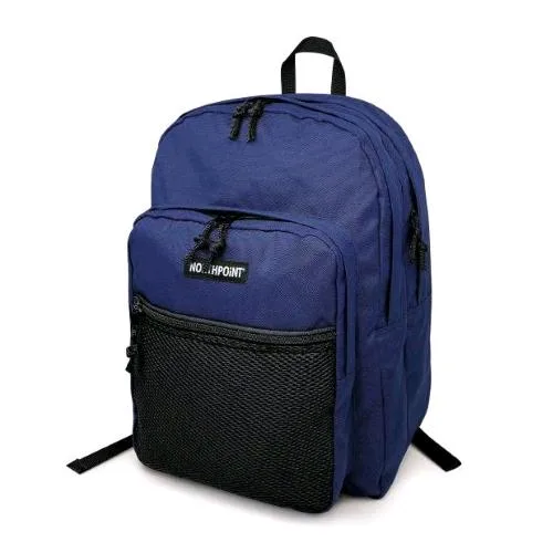 Lebez Zaino Northpoint Maxi 4 Scomparti con Pratiche Tasche Interne Porta Oggetti Spallacci Regolabili Imbottiti Tasca Frontale in Rete Blu
