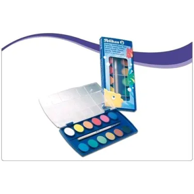 Pelikan Acquarelli Uso Scolastico 12 Scodellini Col. Assortiti
