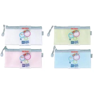 ARDA Pochette Multiuso in Eva 22 22X11 cm con Zip Colori Assortiti Pastello Conf 12 Pz.