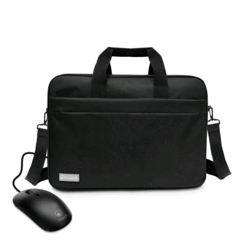 Atlantis P004-K265-16+M Kit Borsa per Notebook fino a 16" + Mouse Ottico USB 1.000-2.000 DPI Nero