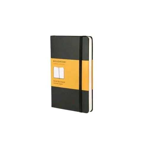 Moleskine Taccuino Classic Pocket 90X140 mm con Elastico Righe 1R 192 Fogli 70 g Copertina Morbida Nero