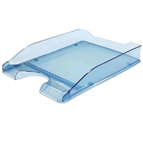 ARDA Portacorrispondenza in Plastica 33.8 x 25.5 x 6.5 cm Sovrapponibile Trasparente Azzurro