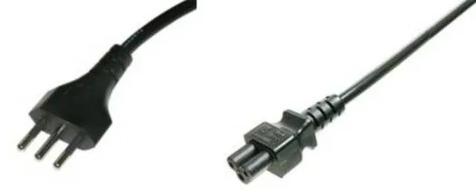 CAVO ALIMENTAZIONE 1MT BK TRIPOLARE NOTEBOOK A SPINA ITALIANA