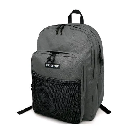 Lebez Zaino Northpoint Maxi 4 Scomparti con Pratiche Tasche Interne Porta Oggetti Spallacci Regolabili Imbottiti Tasca Frontale in Rete Grigio