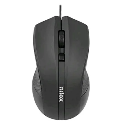 Nilox MOUSB1002 Mouse Ottico USB 1.600 DPI Colore Nero