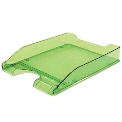 ARDA Portacorrispondenza in Plastica 33.8 x 25.5 x 6.5 cm Sovrapponibile Trasparente Verde
