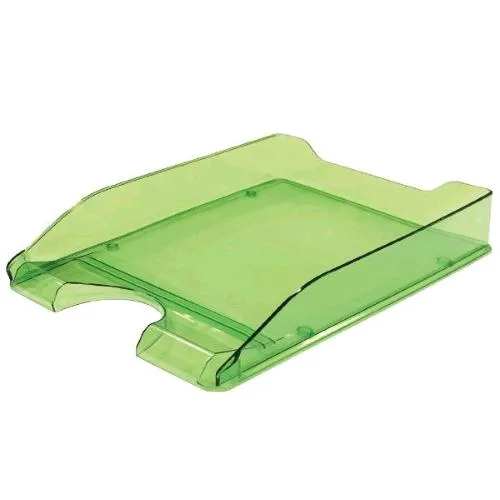 ARDA Portacorrispondenza in Plastica 33.8 x 25.5 x 6.5 cm Sovrapponibile Trasparente Verde