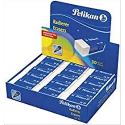 Pelikan AL30 606053 Gomma Bianca per Matite e per Pastelli Conf. 30 Pz.