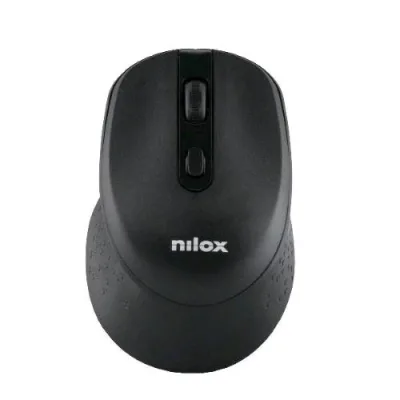 Nilox Mouse Ergonomico Ottico Wireless 2.4GHz 4 Puslanti di Cui 2 Silenzisi 1.600 DPI Nero
