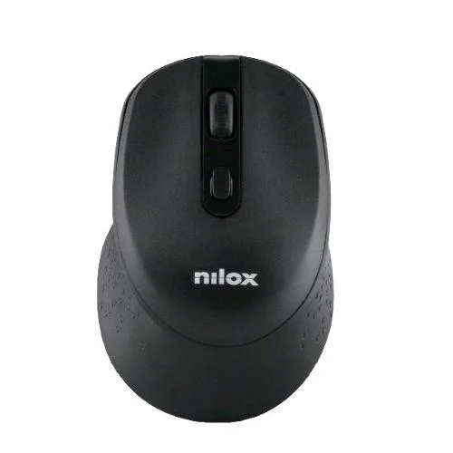 Nilox Mouse Ergonomico Ottico Wireless 2.4GHz 4 Puslanti di Cui 2 Silenzisi 1.600 DPI Nero